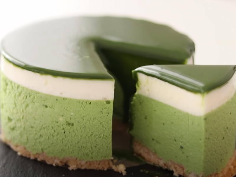 No Bake Matcha Cheesecake