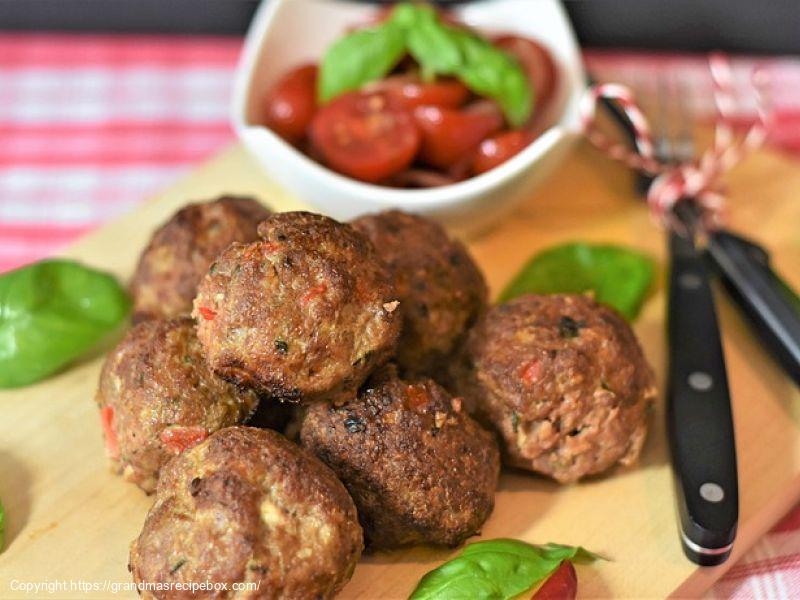 Moose Meatballs & Stuffed Onion Rings