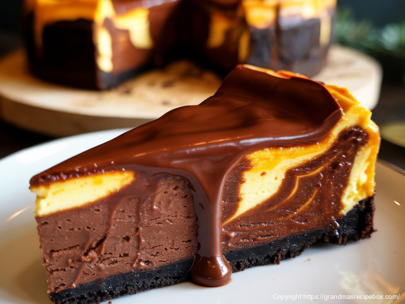 Double Chocolate-Pumpkin Cheesecake